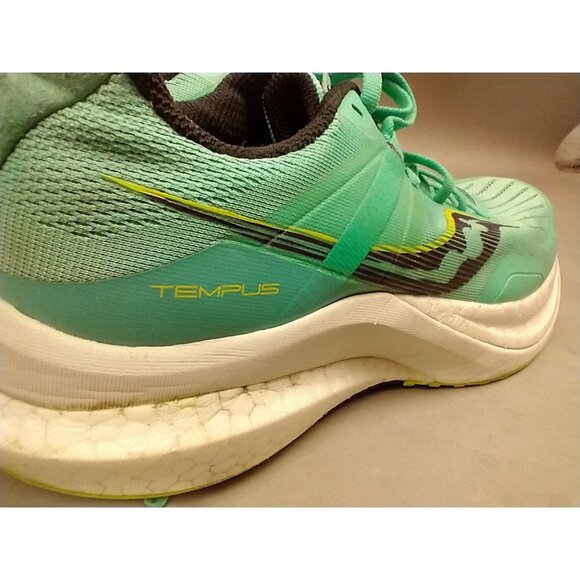 Saucony Tempus Womens 10.5 Blue Green White Athletic Running Shoes Sneakers - Picture 14 of 14